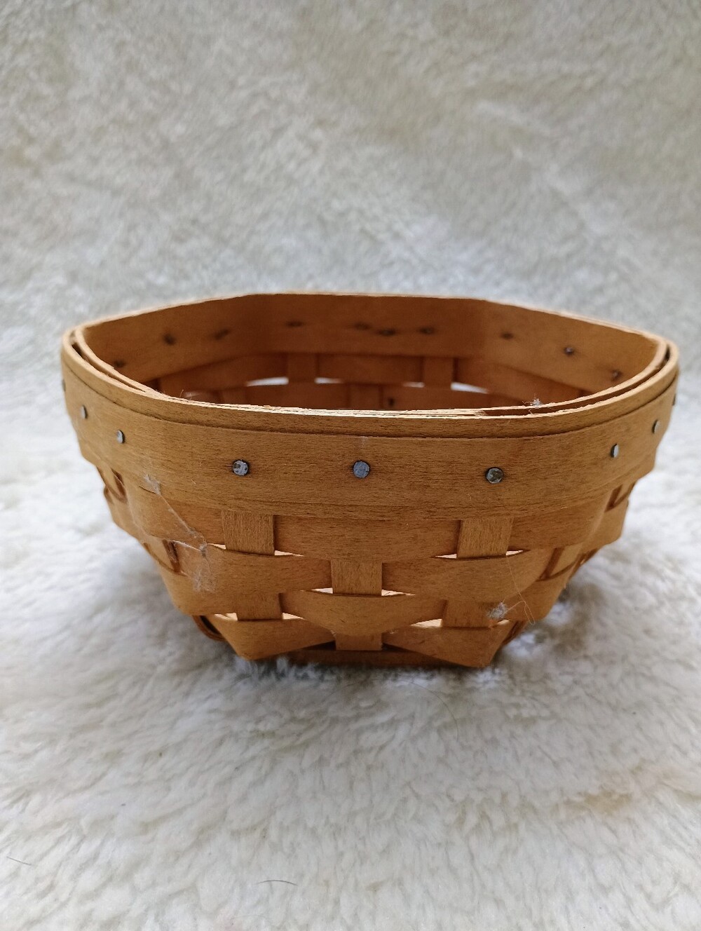 Vintage 2001 Longaberger Small Hexagon Basket - 5.5"